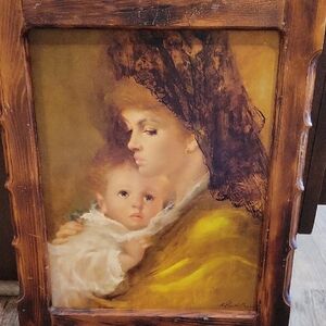 Vintage Mother and Child Framed Art